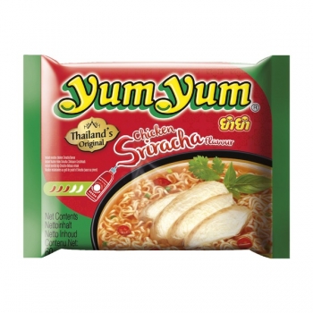 YumYum Sriracha Huhn 60g Scharfes Chicken HOT Instant Nudelsuppe