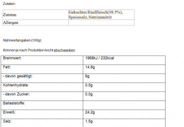 Rindfleisch/Corned Beef 340g Hereford