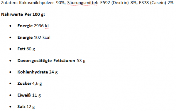 Instant Kokosmilchpulver 60g Chaokoh