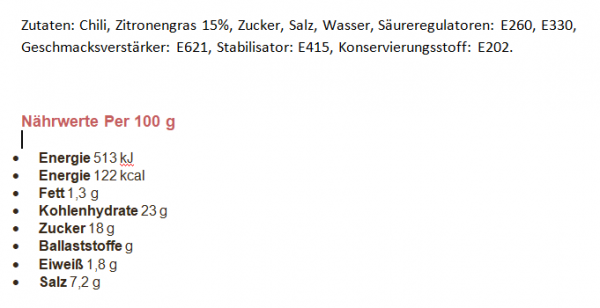 Sriracha scharfe Chilisoße mit Zitronengrass 455ml Sauce Flying Goose